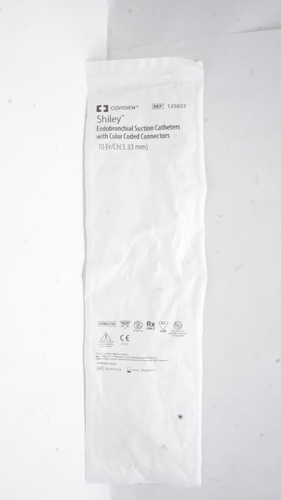 Covidien 125037 Shiley Endobronchial Suction Caths. w/Coded Connectors 10 Fr/Ch